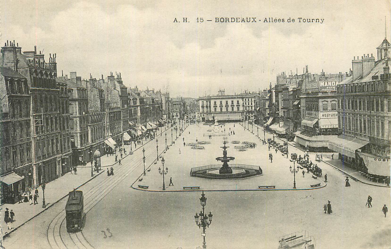 CPA Bordeaux Allees de Tourny Tramway