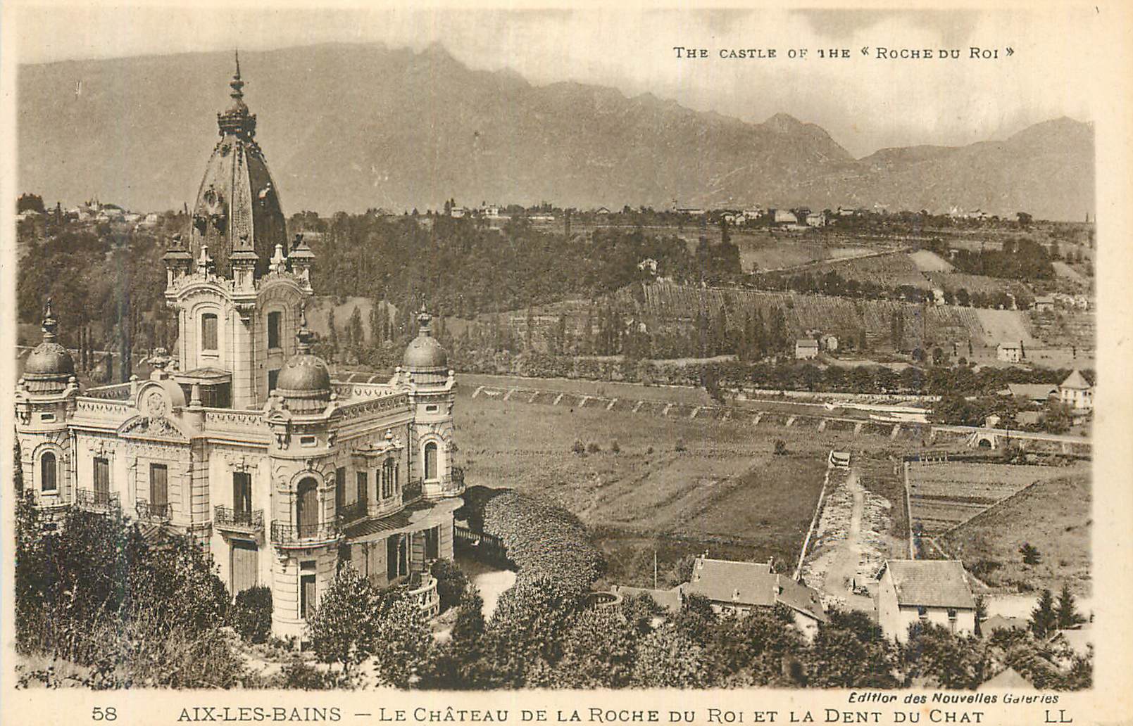 CPA Aix les Bains le Chateau de la Roche du Roi et La Dent du Chat