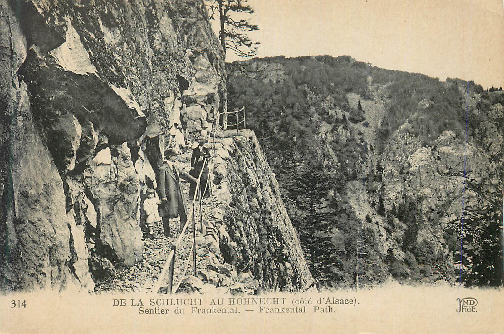 CPA De la Schluchht au Hohnecht (Cote d'Alsace) Sentier du Frankental