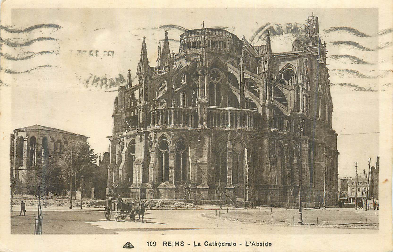 CPA Reims La Cathedrale L'Abside