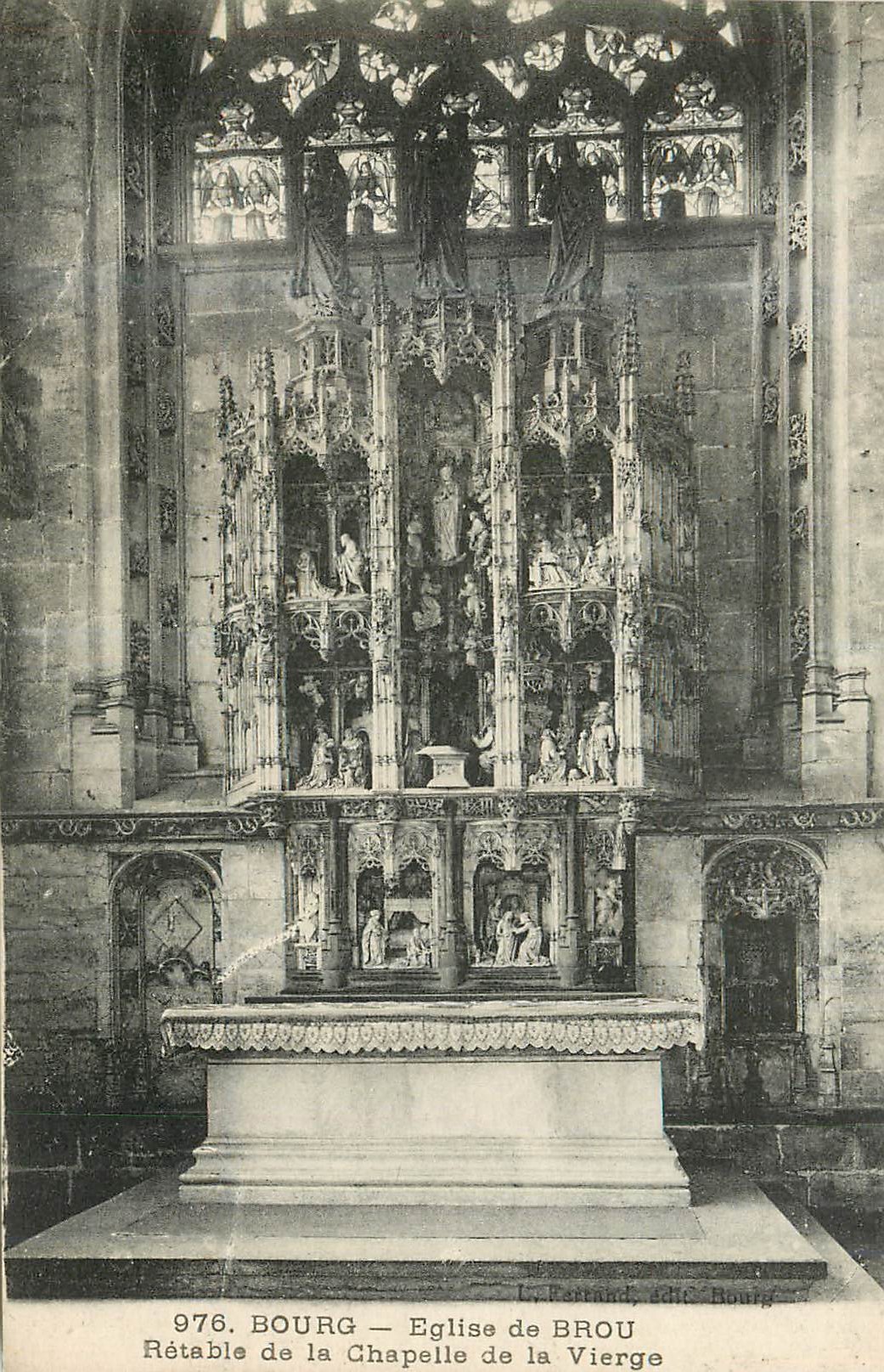 CPA Bourg Eglise de Brou Retable de la Chapelle de la Vierge