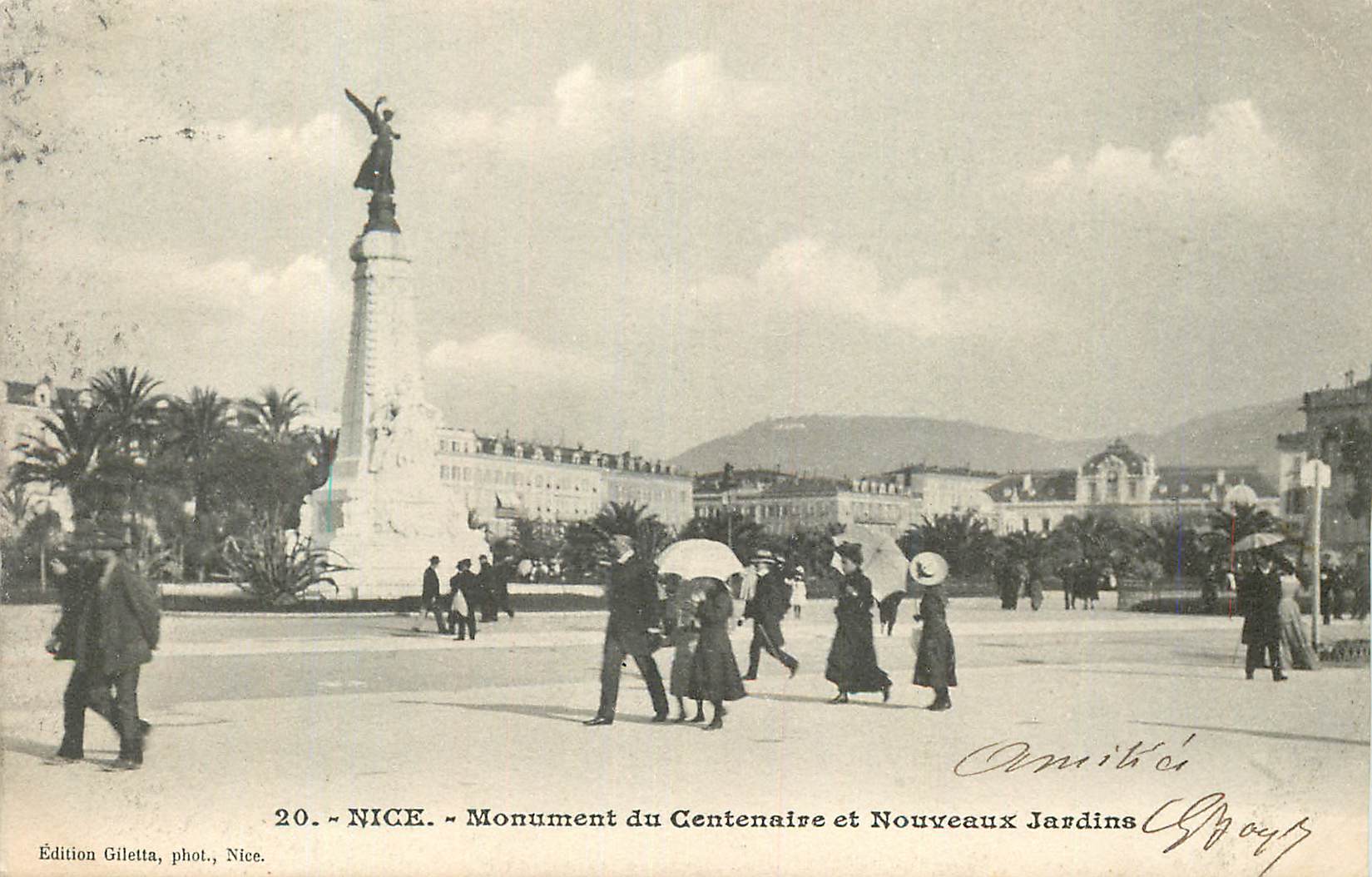 CPA Nice Monument du Centenaire et Nouveaux Jardins