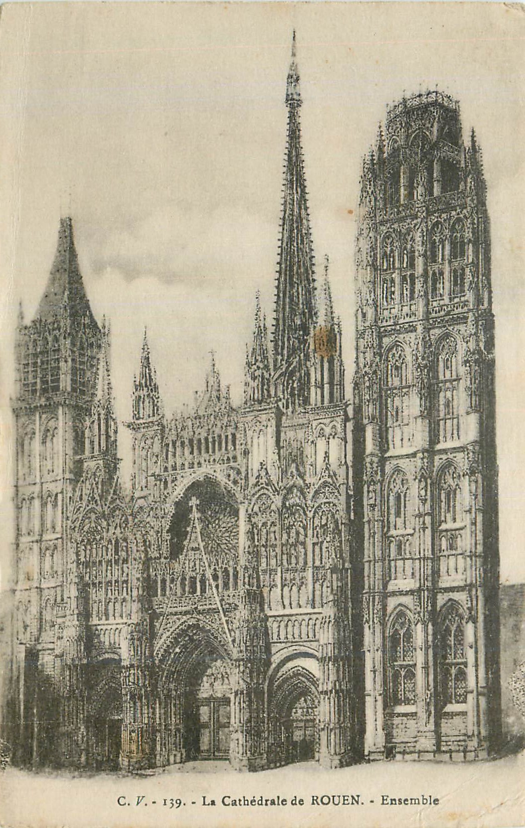 CPA Rouen La Cathedrale Ensemble