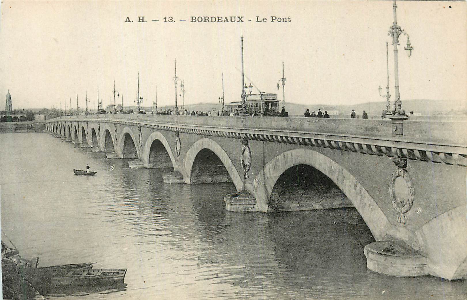 CPA Bordeaux le Pont Tramway