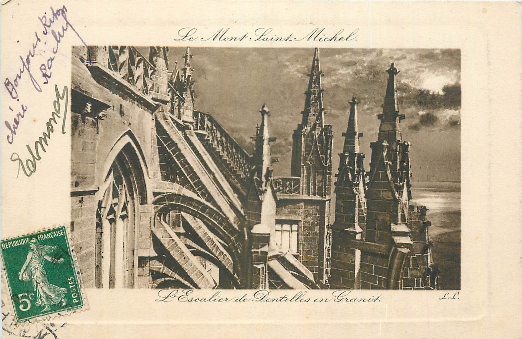 Le Mont Saint-Michel — L'Escalier de Dentelles en Granit — L.L.