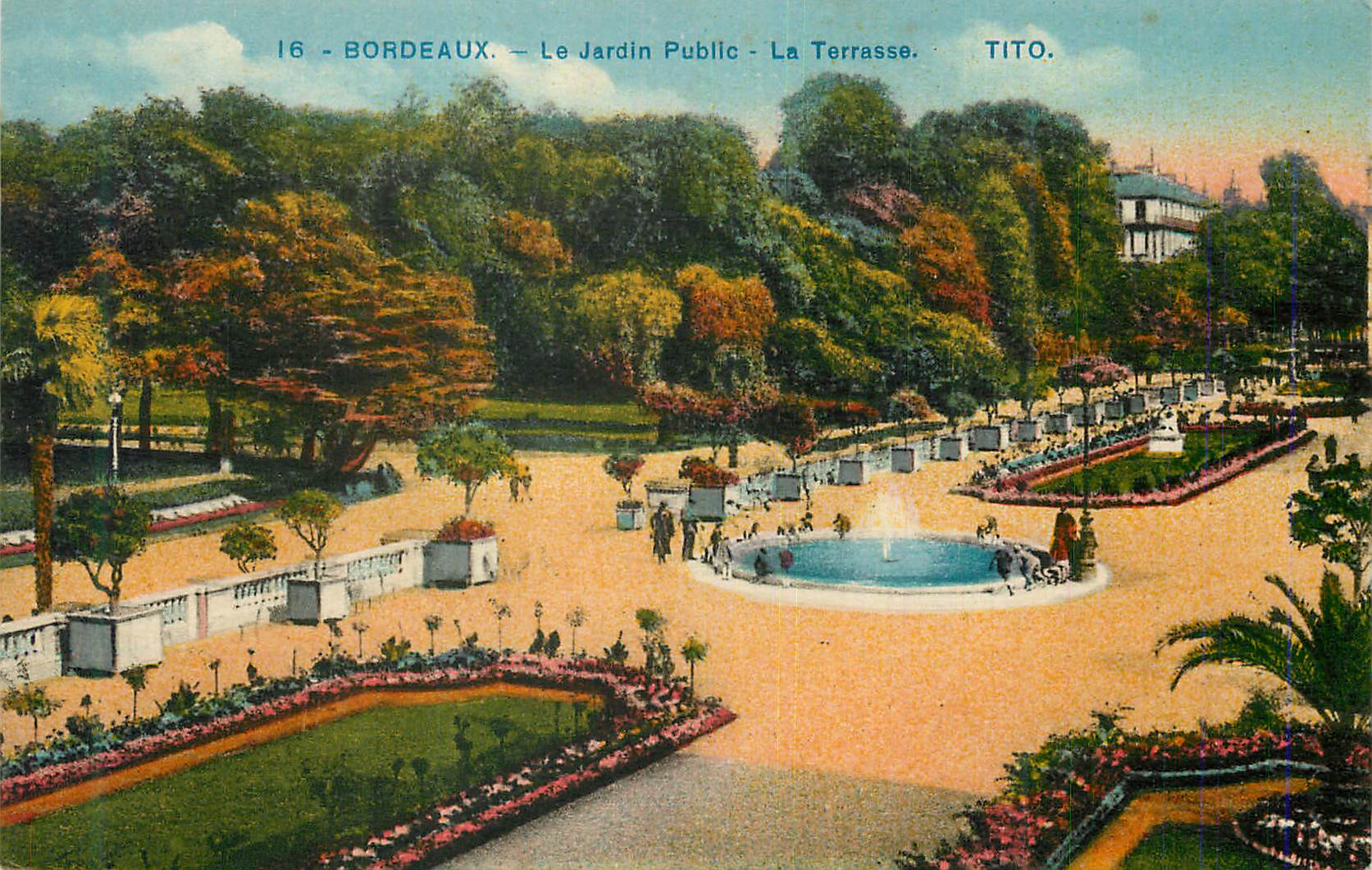 CPA Bordeaux Le Jardin Public La Terrasse