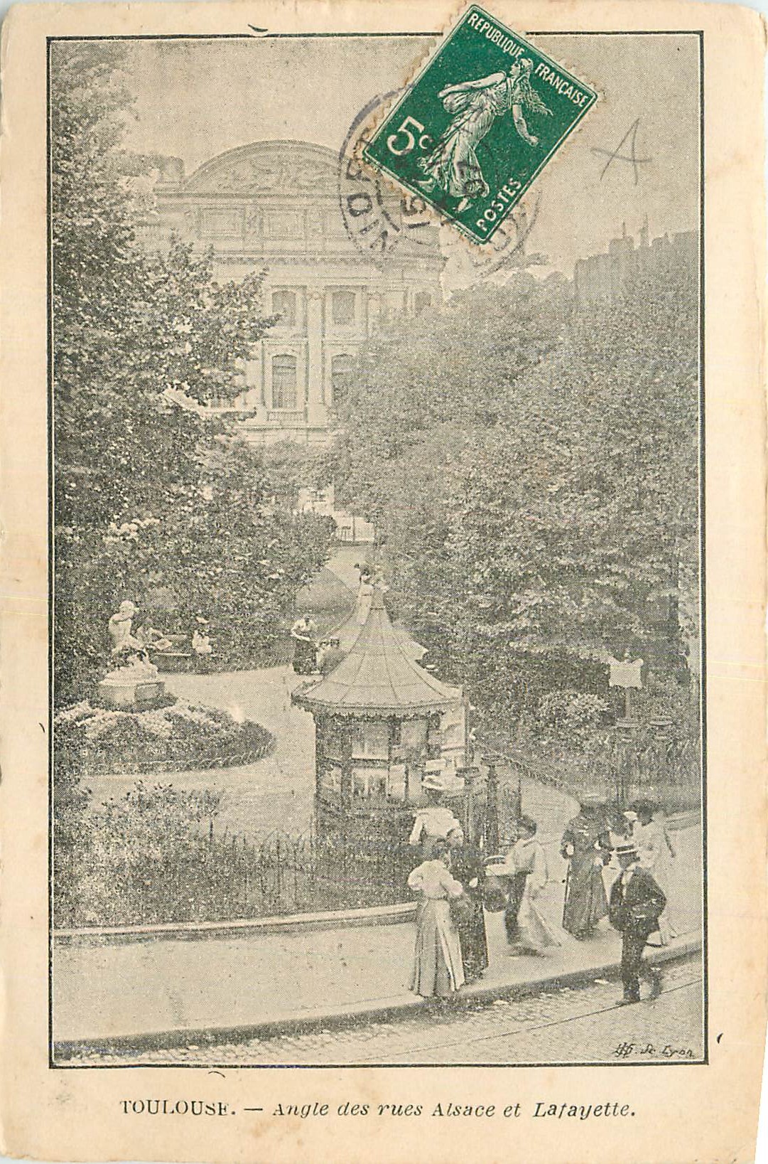 CPA Toulouse Angle des rue Alsace et Lafayette