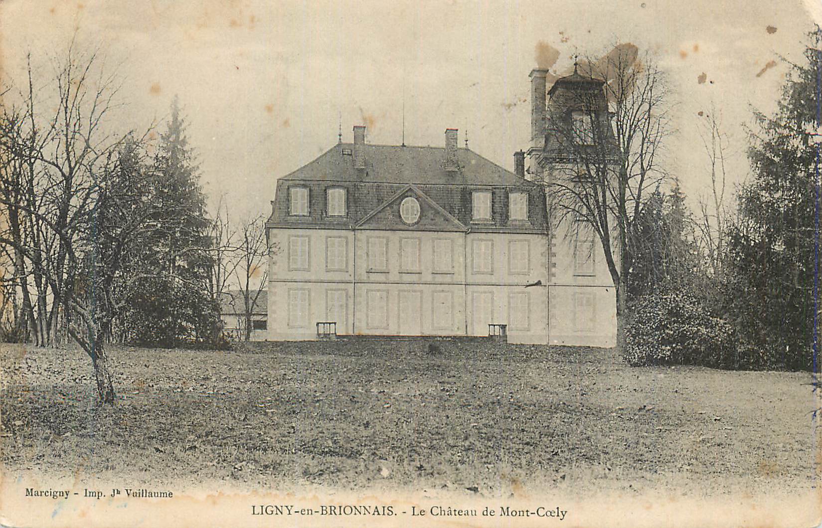 CPA Ligny en Brionnais Le Chateau de Mont Coely