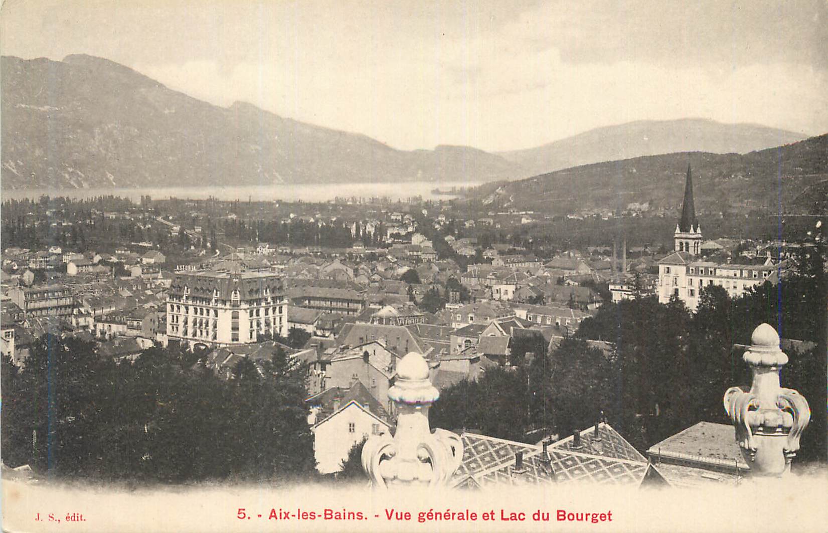 CPA Aix les Bains Vue generale et Lac du Bourget