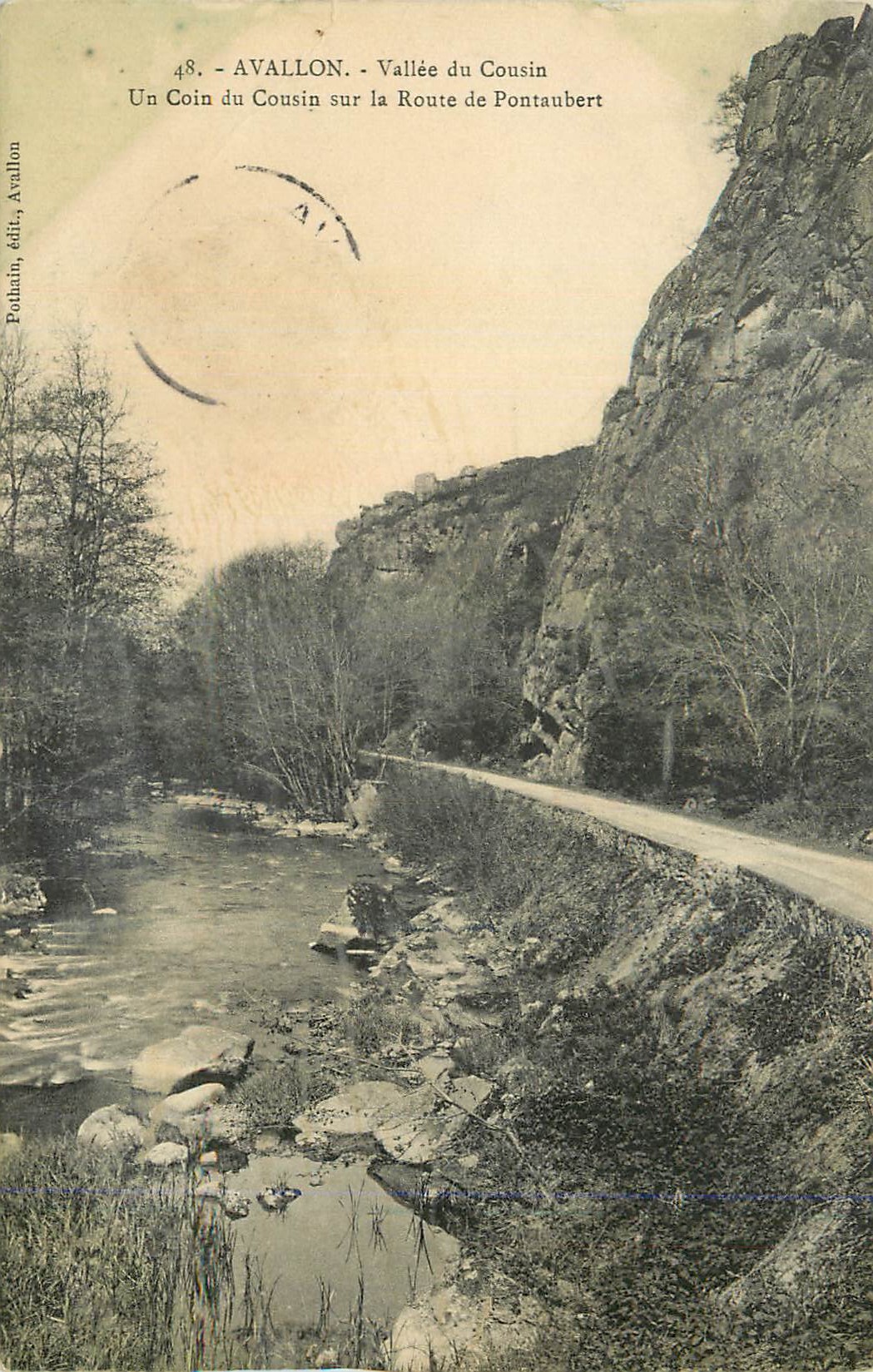 Avallon - Tal des Cousin — Ein Stück des Cousin auf dem Weg nach Pontaubert — Pothain, Verleger, Nr. 48
