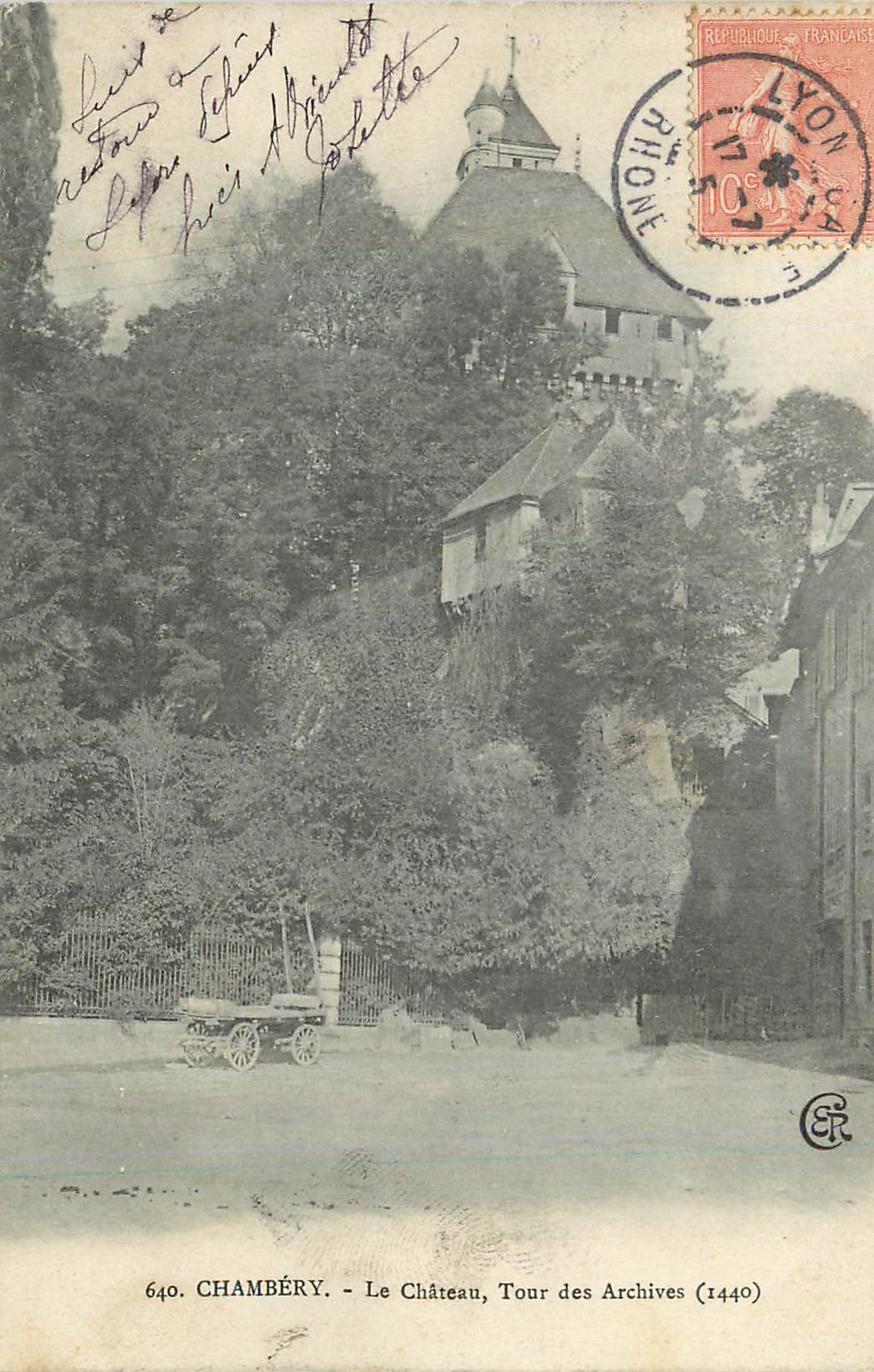 CPA Chambery Le Chateau Tour des Archives (1440)