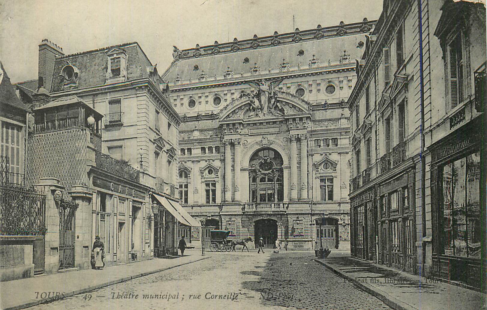 CPA Tours Theatre municipal rue Corneille