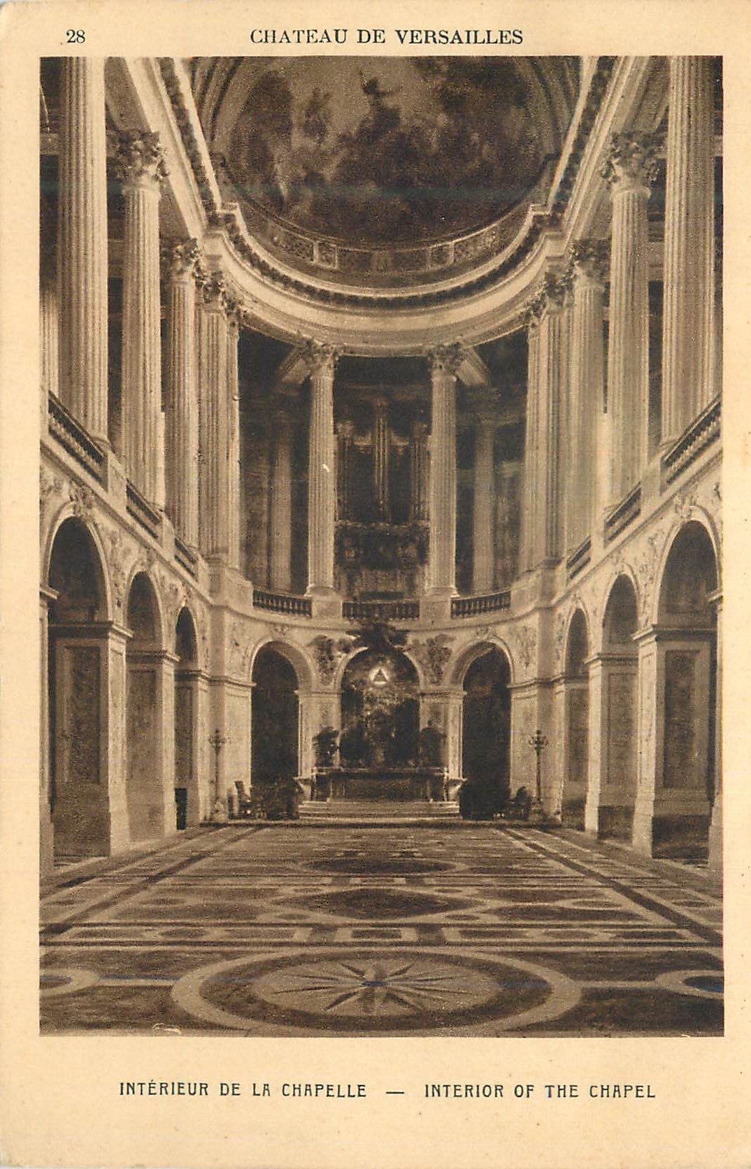CPA Chateau de Versailles Interieur de la Chapelle Interior of the Chapel