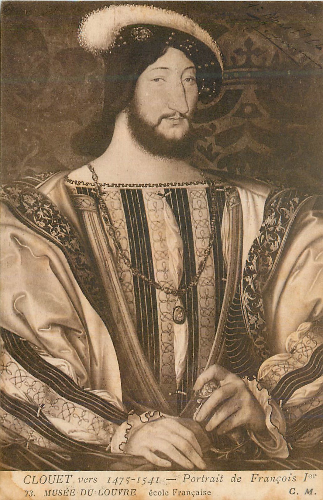 CPA Clouet vers 1475 1571 Portrait de Francois Ier Musee du Louvre ecole Francaise