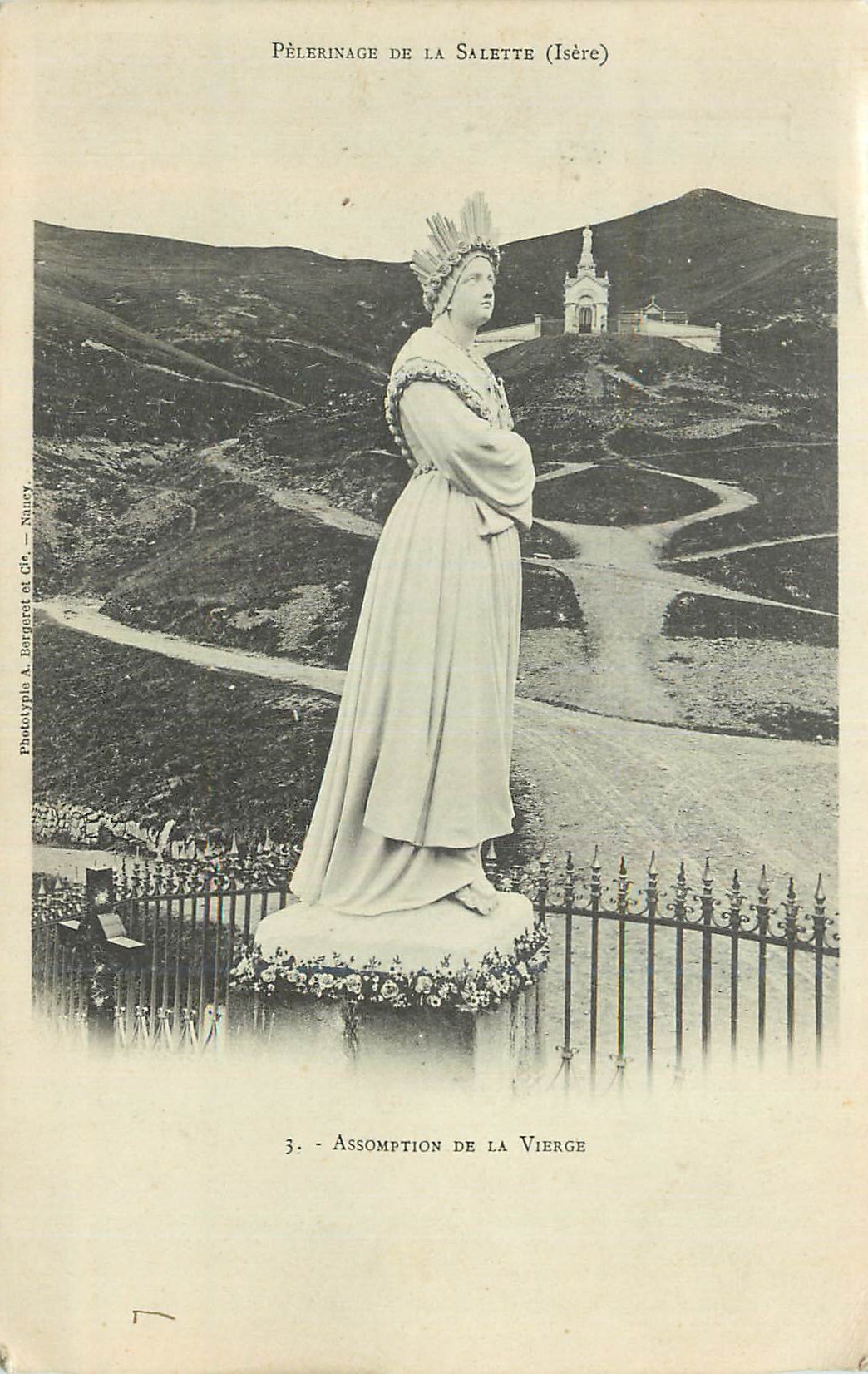 Assomption de la Vierge — Pèlerinage de La Salette (Isère) — Phototypie A. Burginot et Cie — N°3