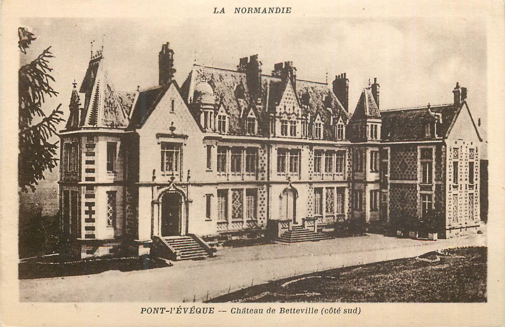 CPA La Normandie Pont l'Eveque Chateau de Belleville (Cote sud)