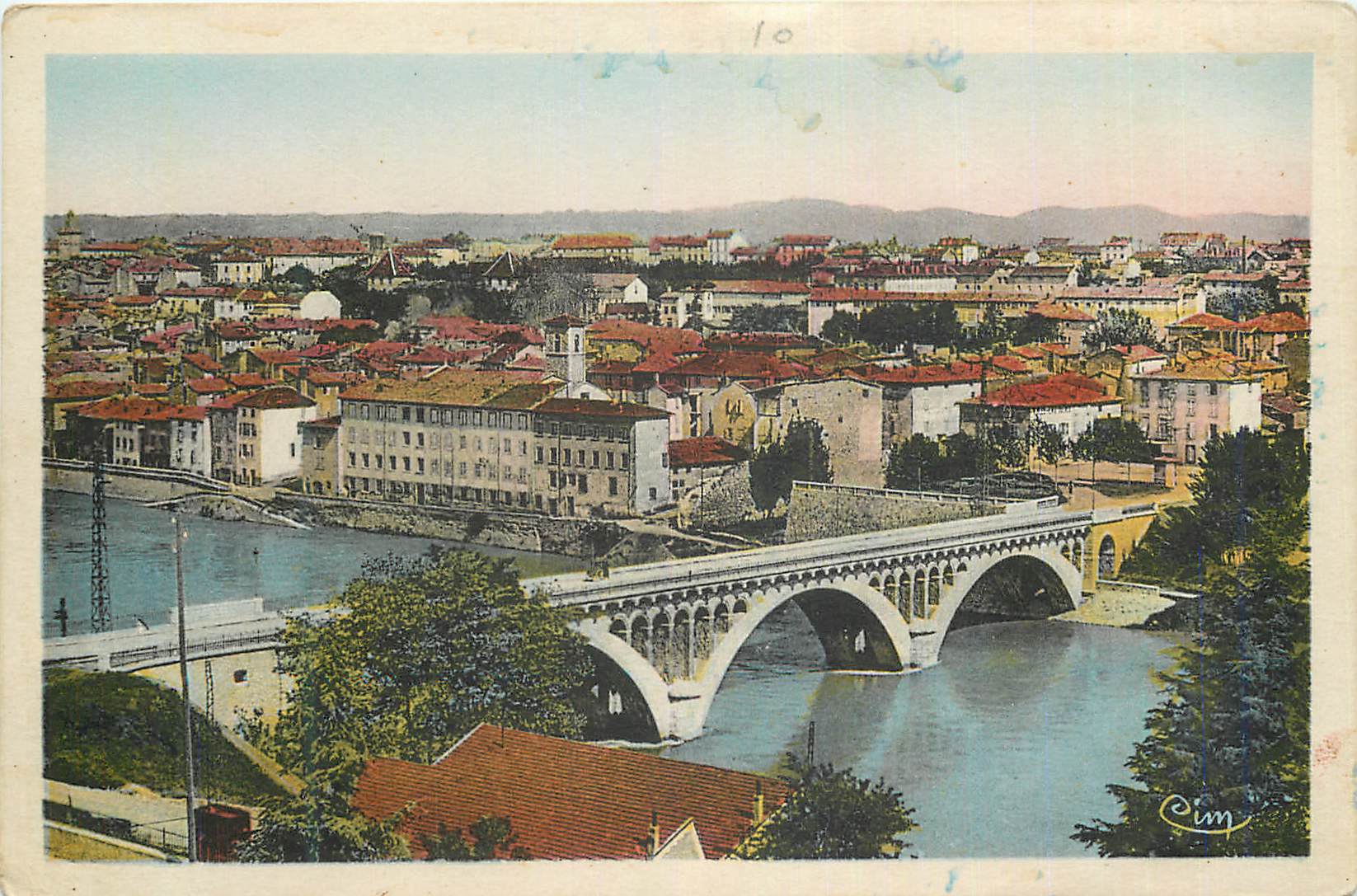 CPA Romans (Drome) Vue generale et Nouveau Pont