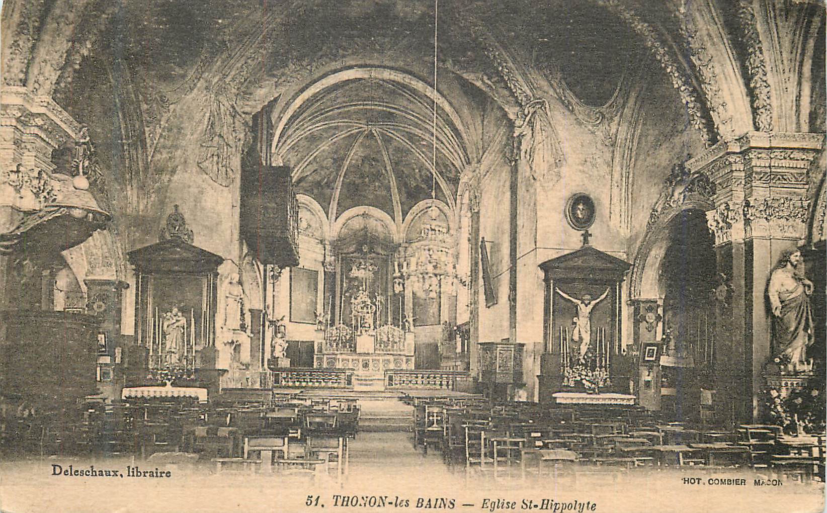CPA Thonon les Bains Eglise St HIppolyte