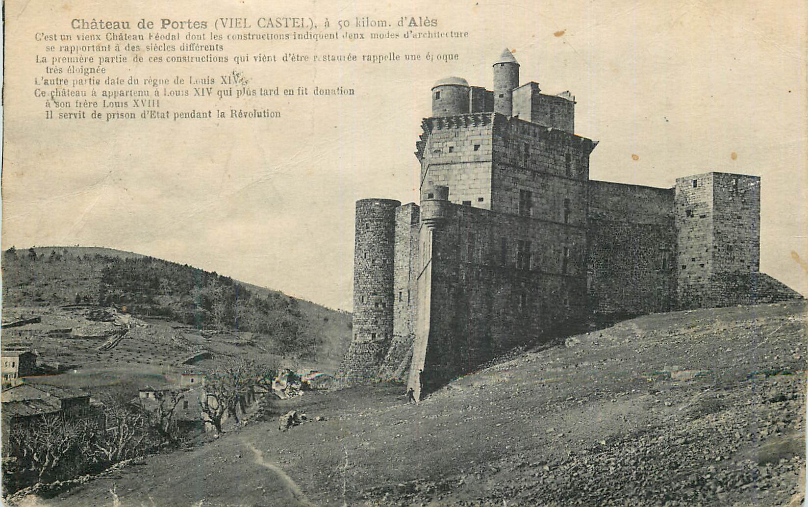 Château de Portes (VIEL CASTEL) — à 50 kilomètres d'Alès — éditeur non visible
