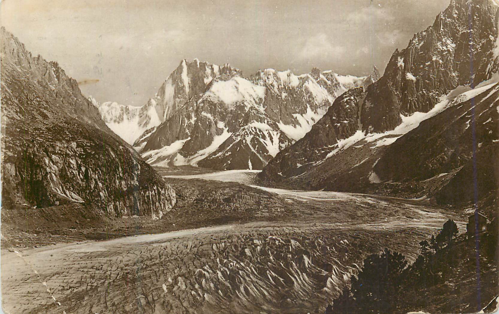 Vintage Postcard Chamonix Mont Blanc La Mer de Glace