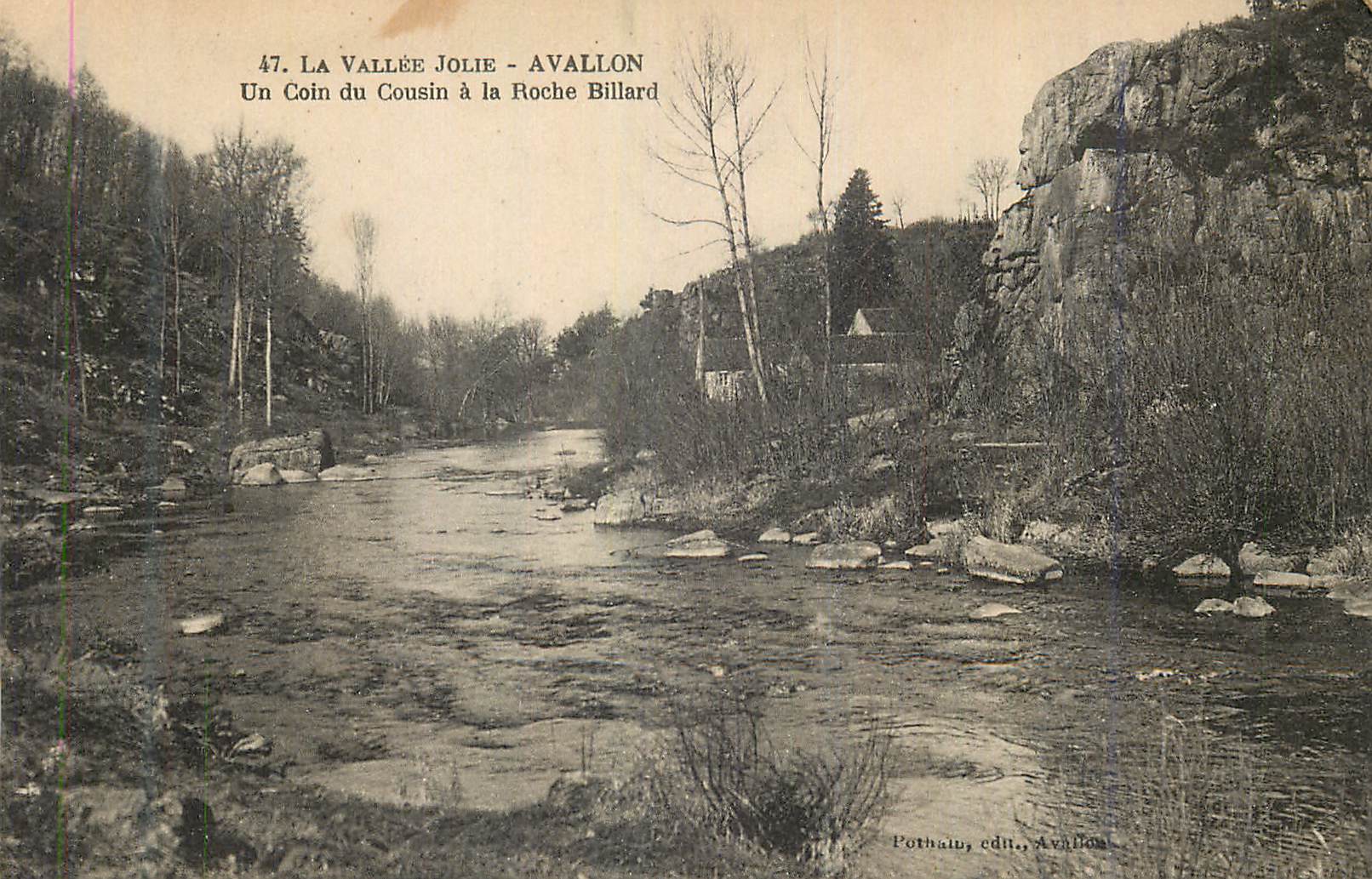 La Vallée Jolie - Avallon — Un Coin du Cousin à la Roche Billard — Pothain, édit., Avallon