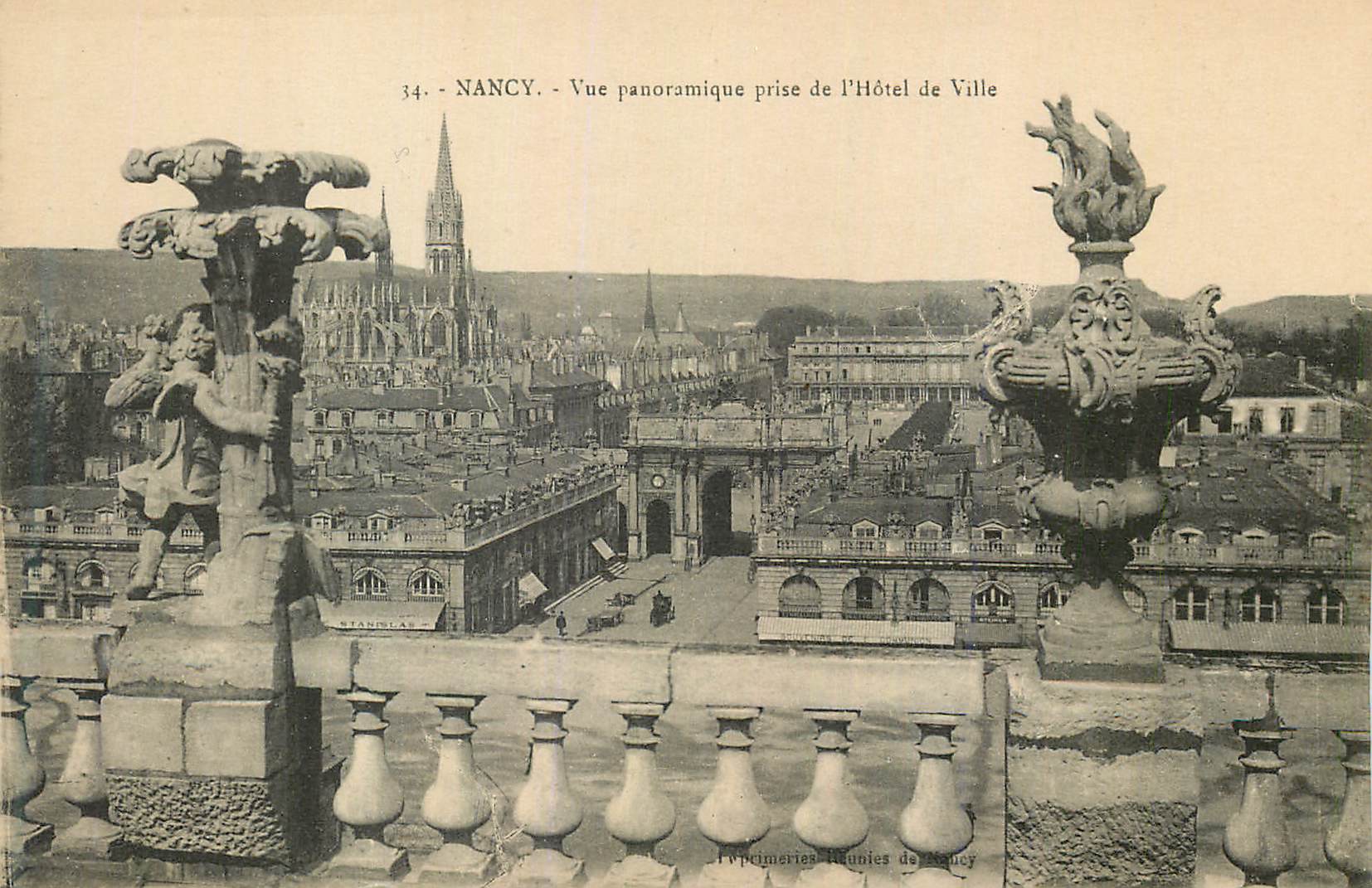 CPA Nancy Vue panoramique prise de l'Hotel de Ville