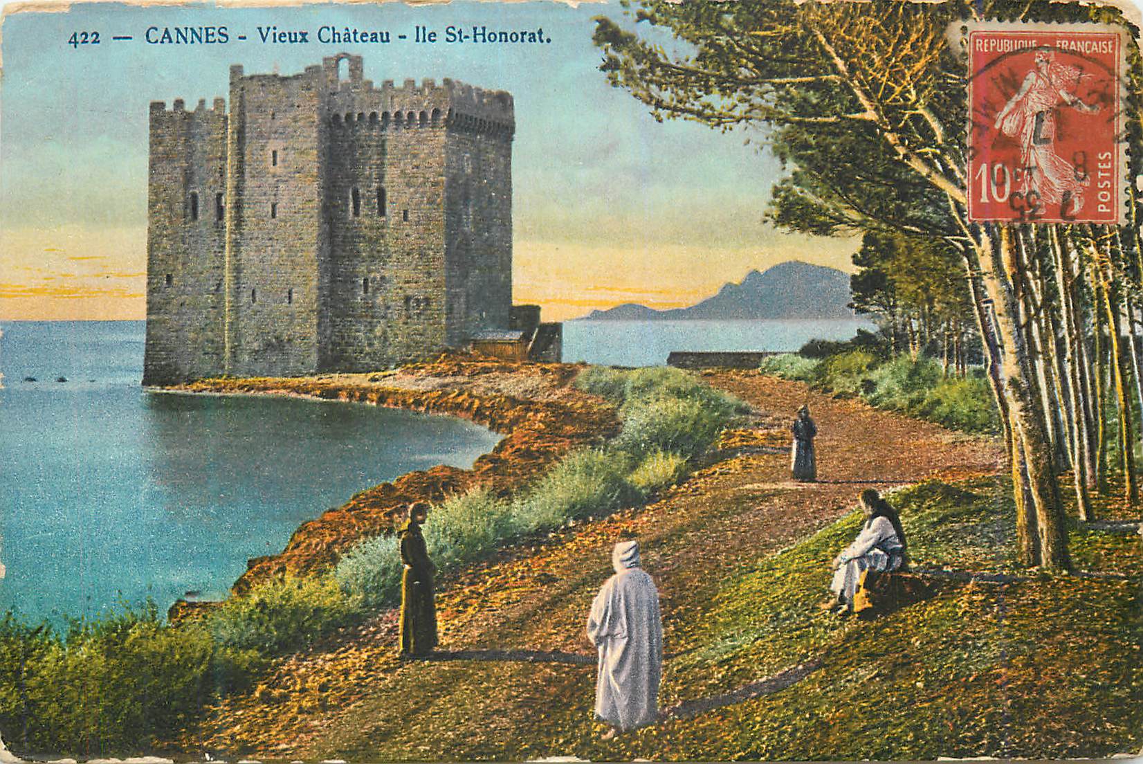 CPA Cannes Vieux Chateau Ile St Honorat