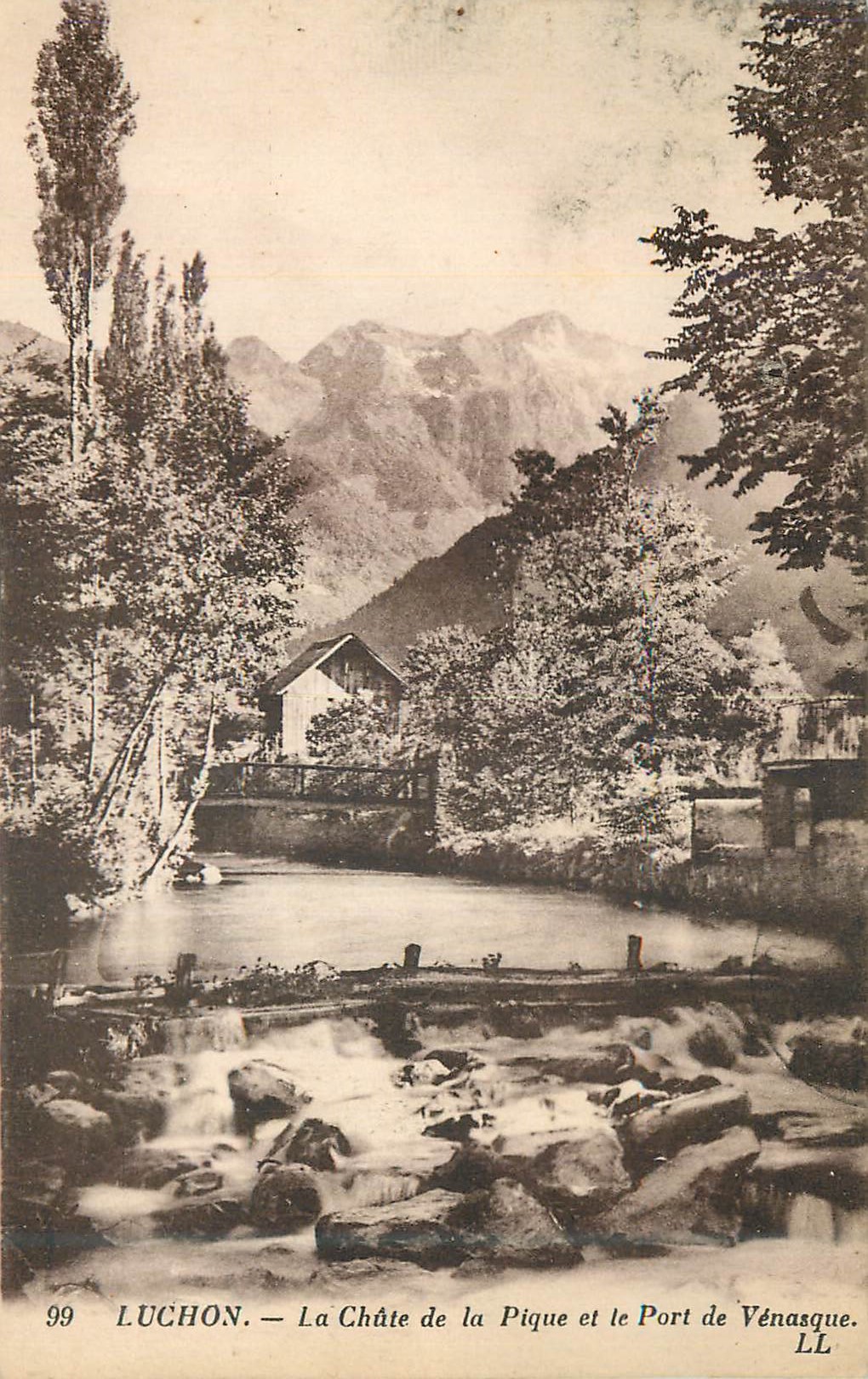 CPA Luchon La Chute de la Pique et le Port de Venasque