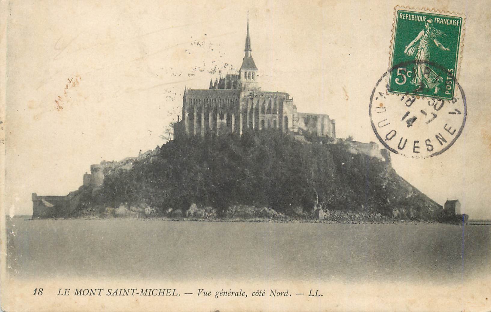 CPA Le Mont Saint Michel Vue generale Cote Nord