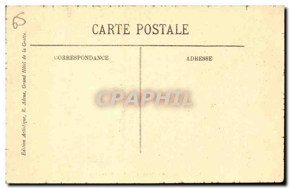 Lourdes CPA La grotte Les robinets — Verso