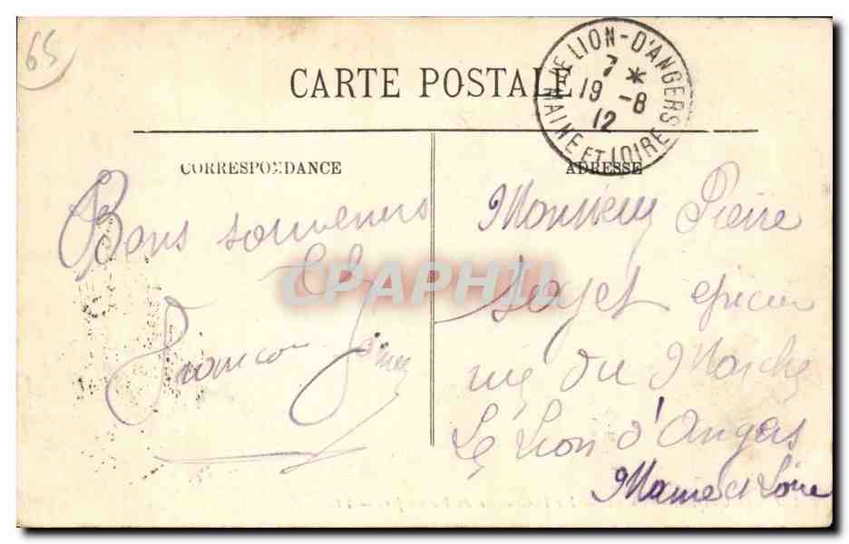 Lourdes CPA Chemin funiculaire du pic du Jer — Verso