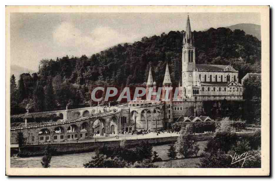 Lourdes CPA La basilique et le calvaire