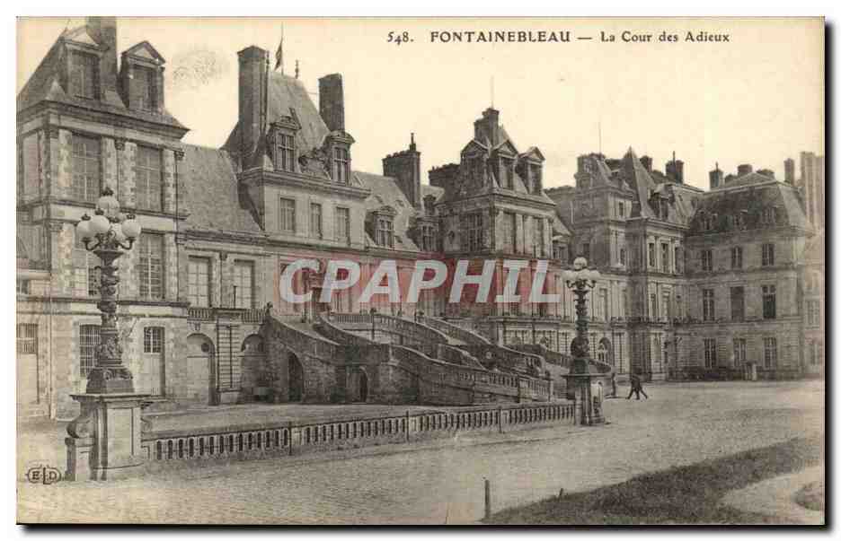 Fontainebleau — La Cour des Adieux — Verlag E.D. n°548