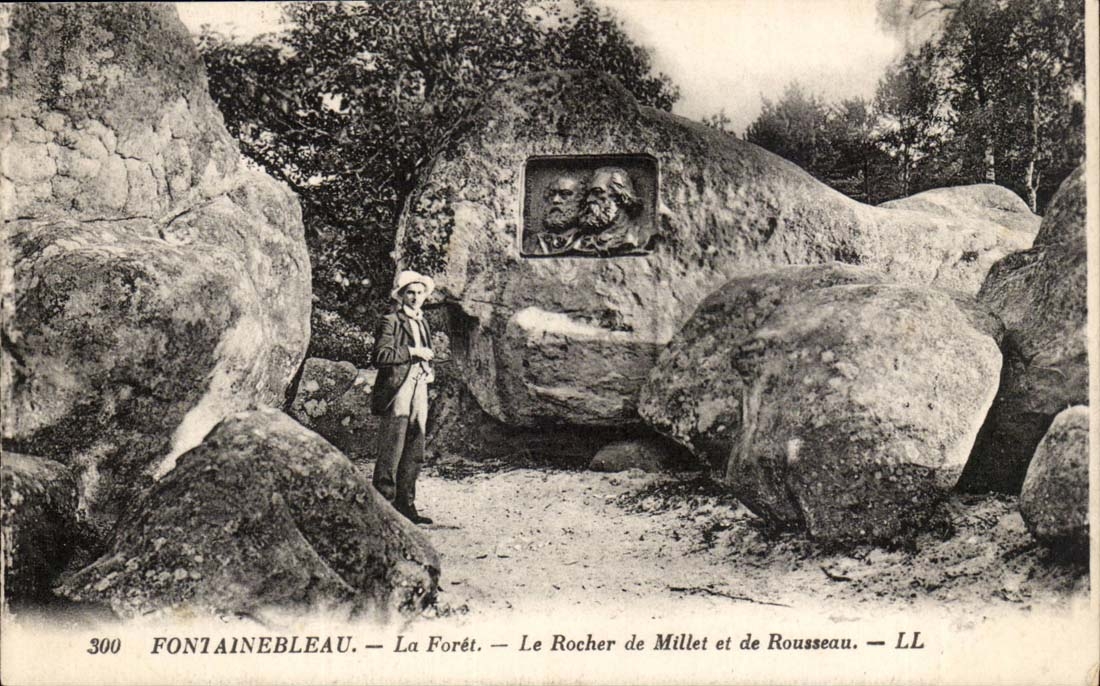 Fontainebleau — Die Wälder — Der Felsen von Millet und Rousseau — LL
