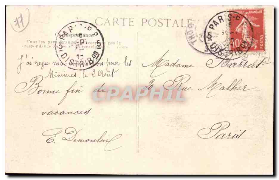 Tour Denecourt — Forêt de Fontainebleau — Éditeur L.D. n°396 — Reverso