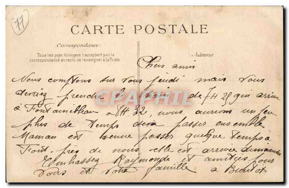 Foresta di FONTAINEBLEAU — Roccione Saint-Germain — n° 169 — Verso