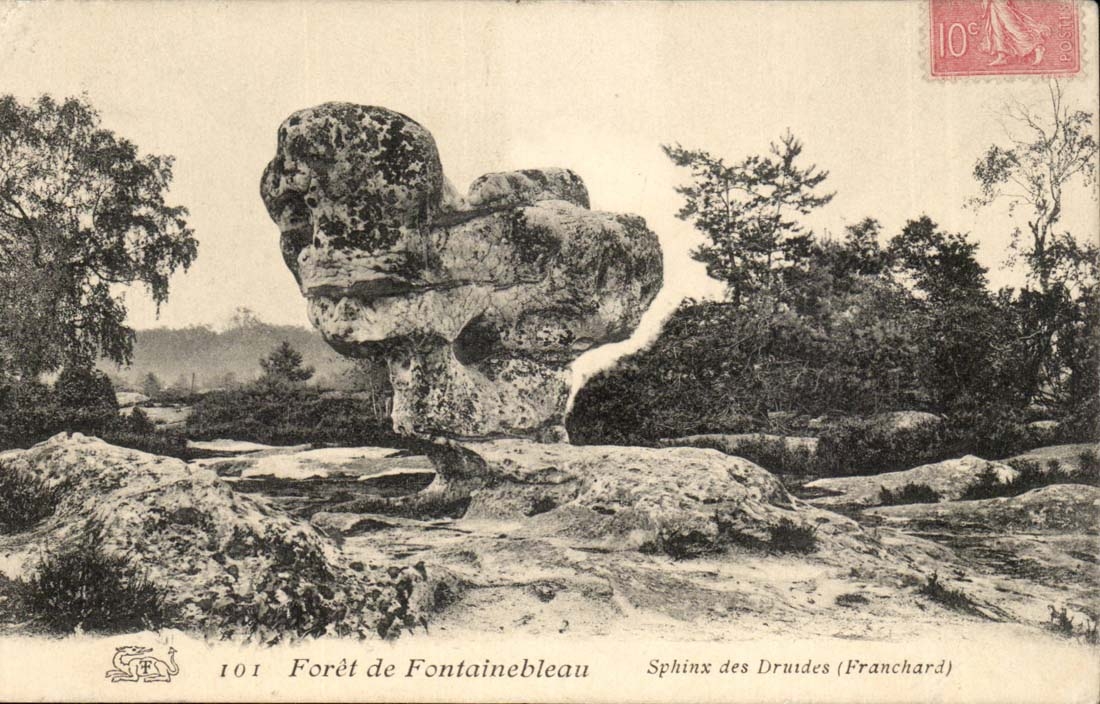 Sfinge dei Druidi (Franchard) — Foresta di Fontainebleau — Editore F. E. n°101