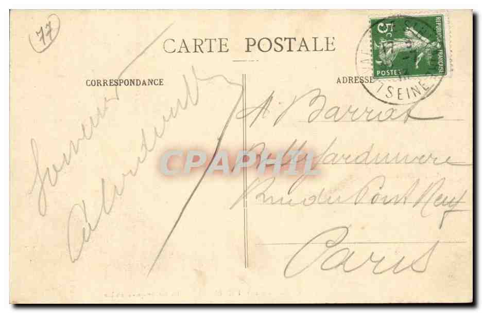 Forêt de Fontainebleau — La Roche-qui-Tremble — Verleger unbekannt, Nr. 92 — Rückseite