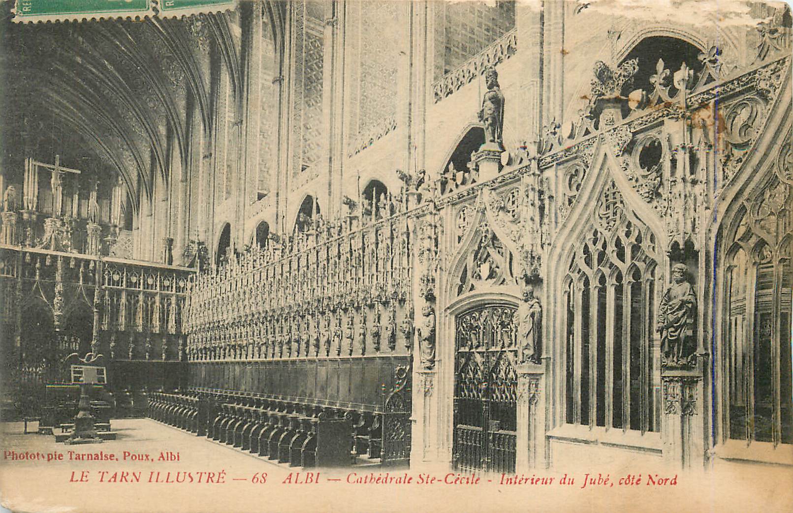 CPA Le tarn illustre 68 albi cathedrale ste cecile interieur du jube cote nord Orgue
