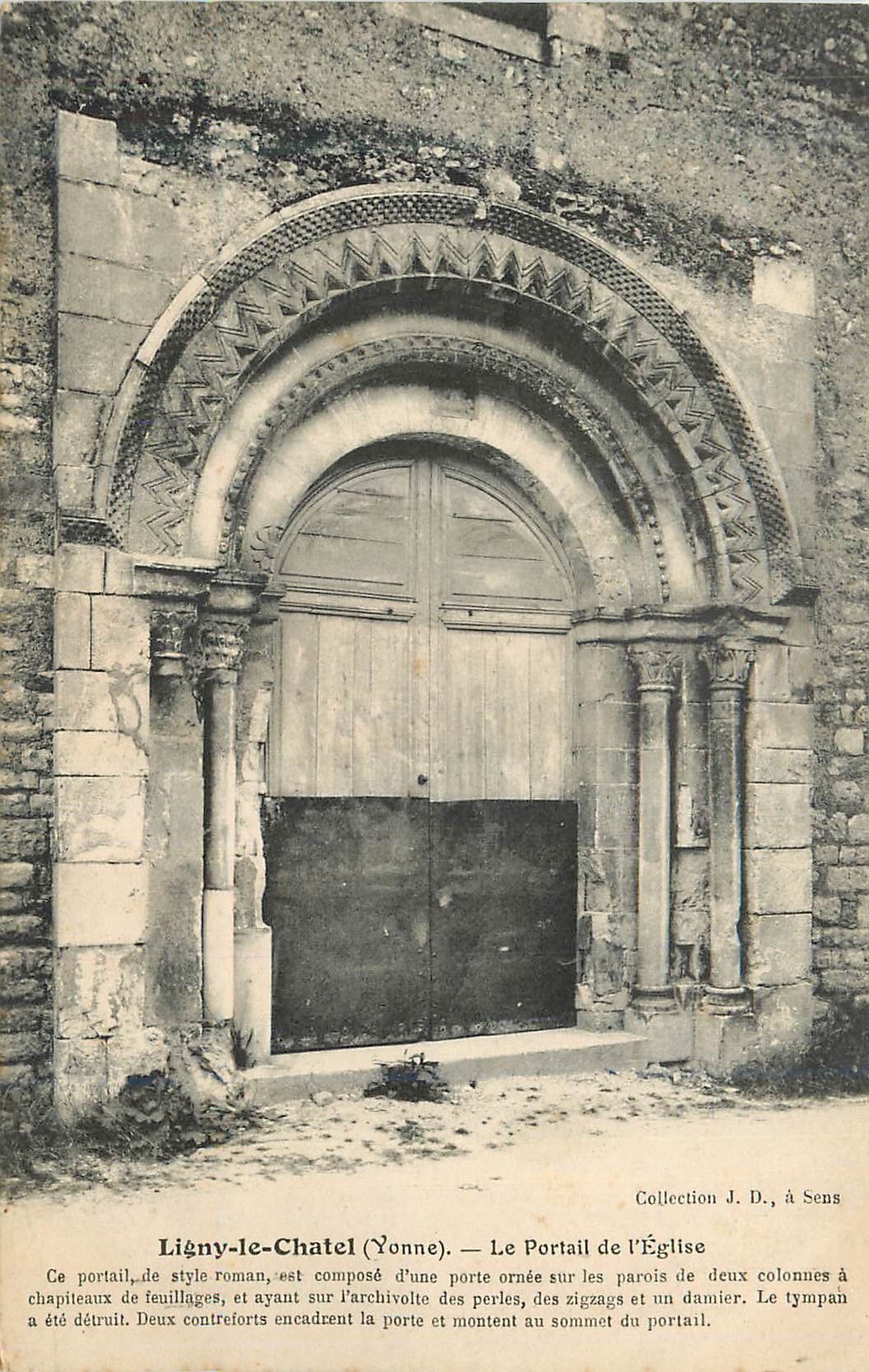 CPA Ligny le chatel(yonne) le portail de l eglise