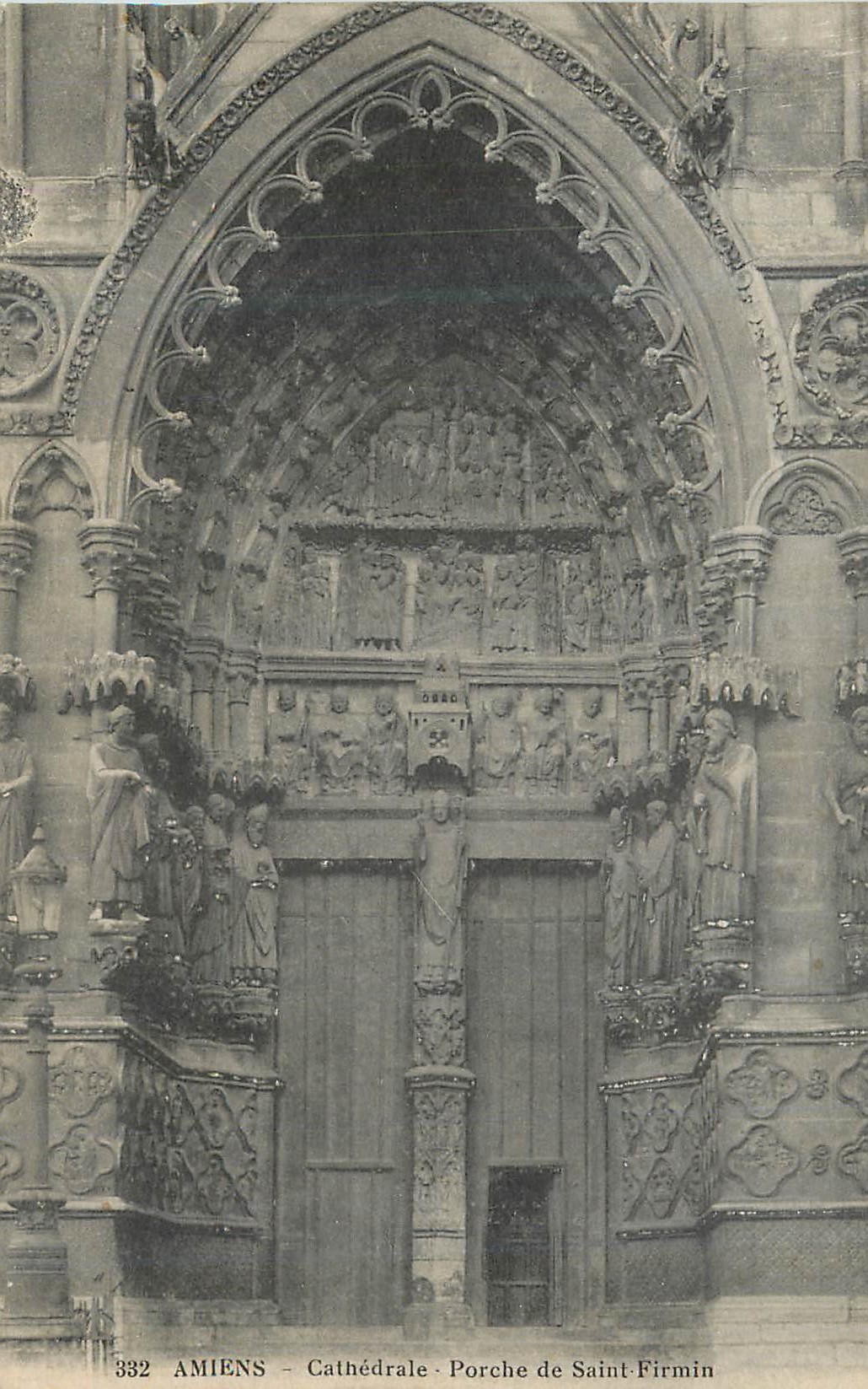 CPA Amiens cathedrale porche de saint firmin