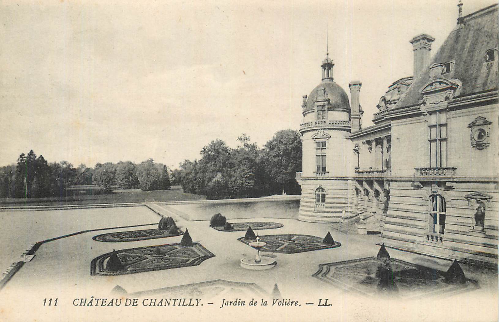 CPA Chateau de chantilly jardin de la voliere