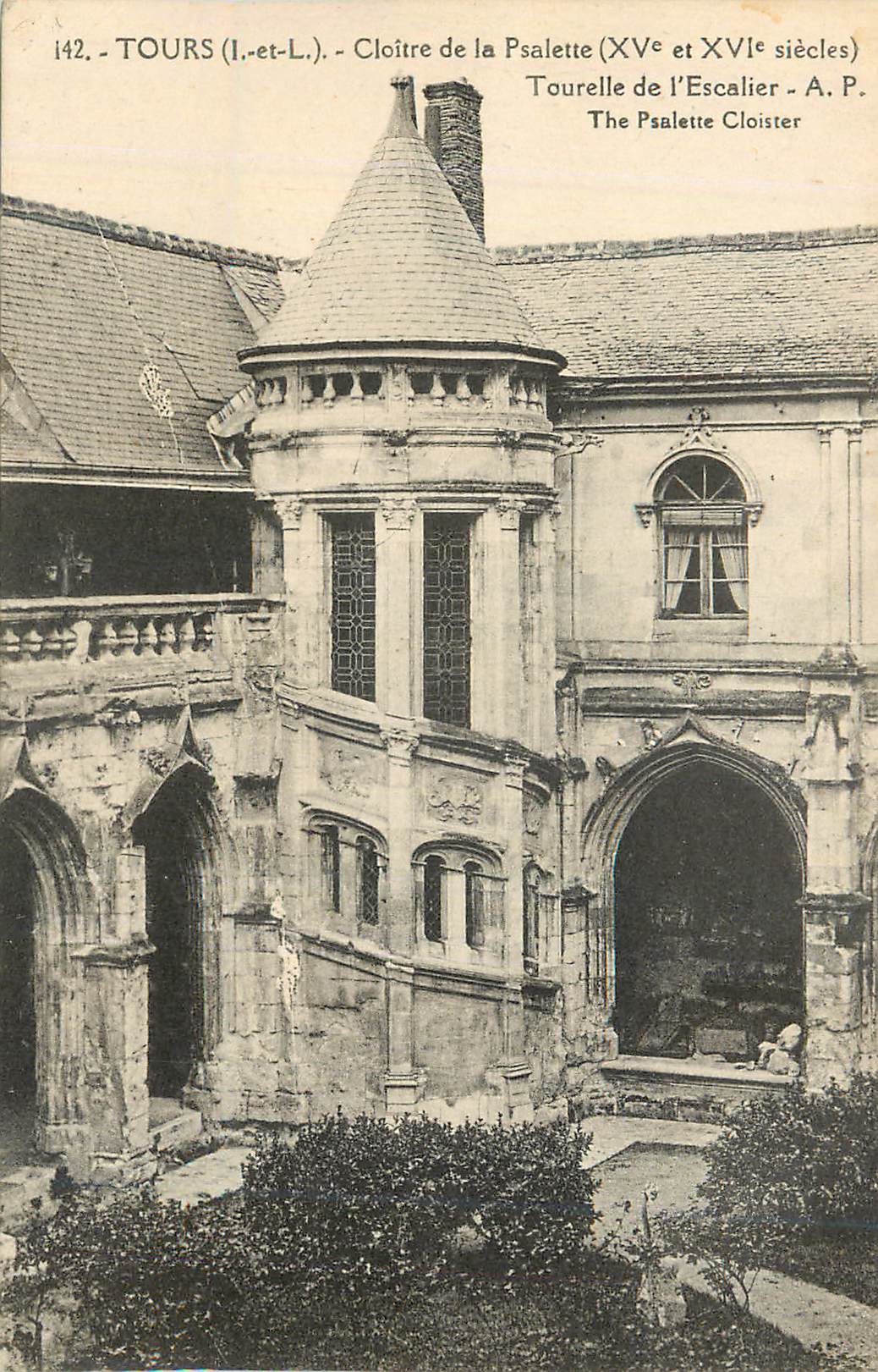 CPA Tours (i et l) cloitre de la psalette (xv et xvi siecles) tourelle de l escalier
