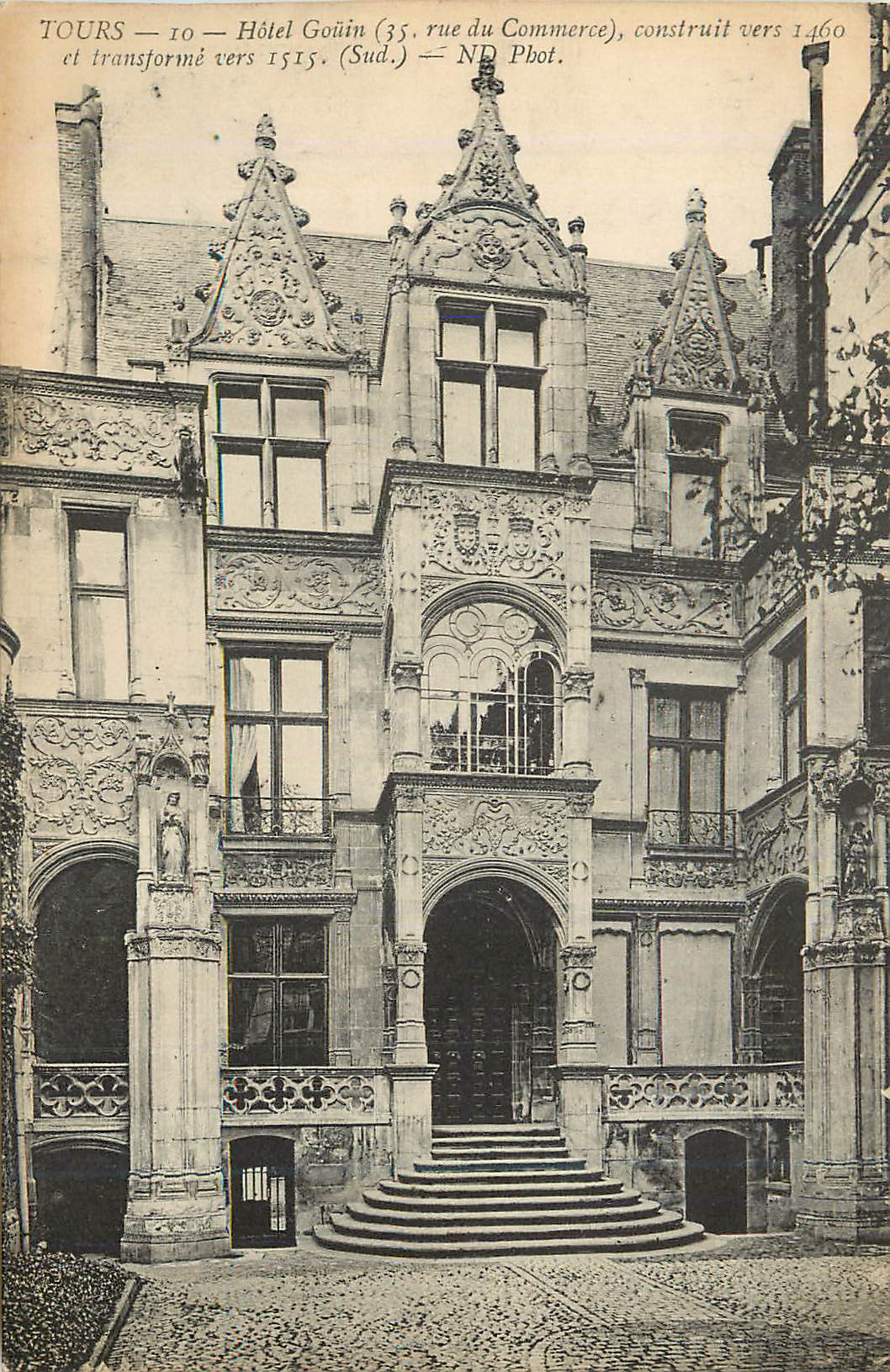CPA Tours 10 hotel gouin (35 rue de commerce) construit vers 1460 et transforme vers 1515 (sud)