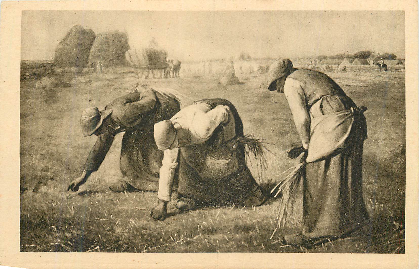 CPA Musee du louvre (millet) les glaneuses
