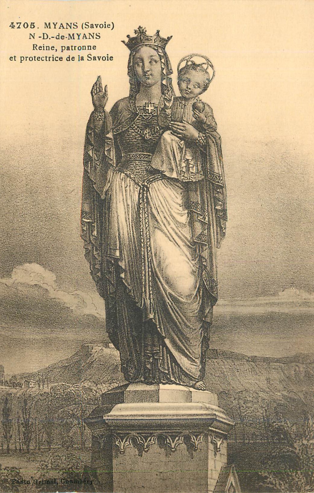 CPA Myans (savoie) n d de myans reine patronne et protectrice de la savoie