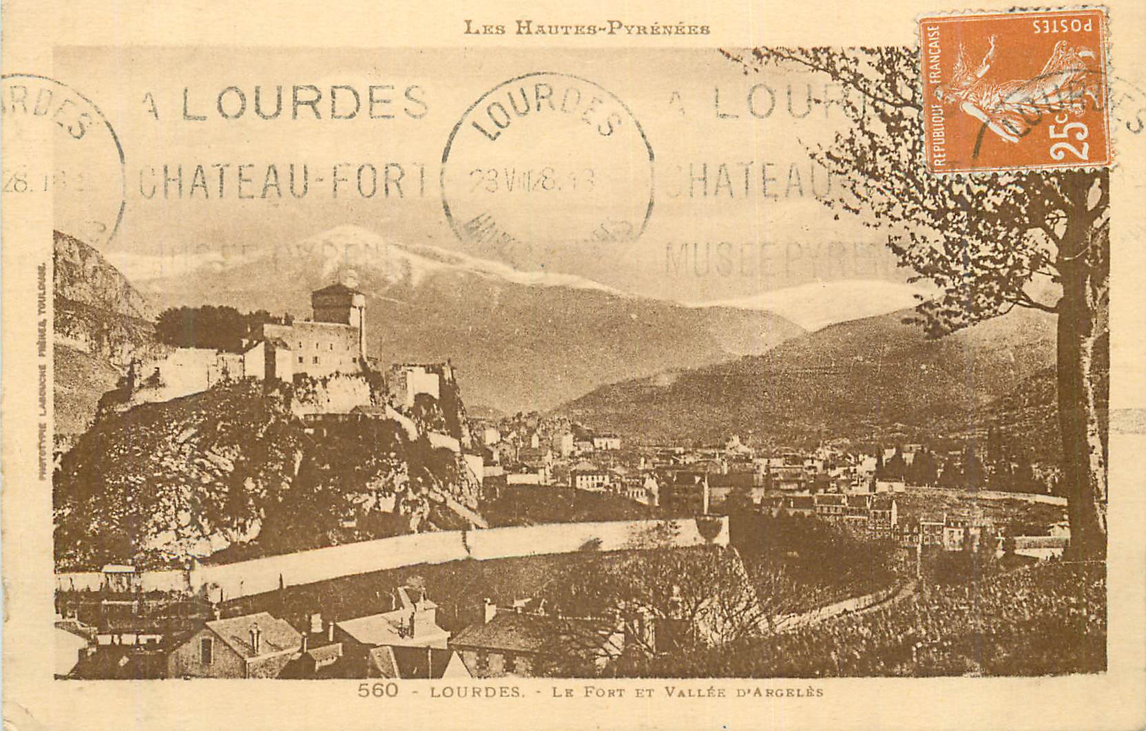 CPA Les hautes pyrennees 560 lourdes Le fort et vallee d'Argeles