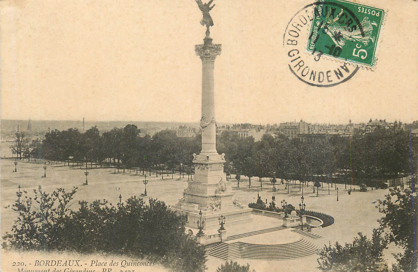 CPA Bordeaux place des quinconces
