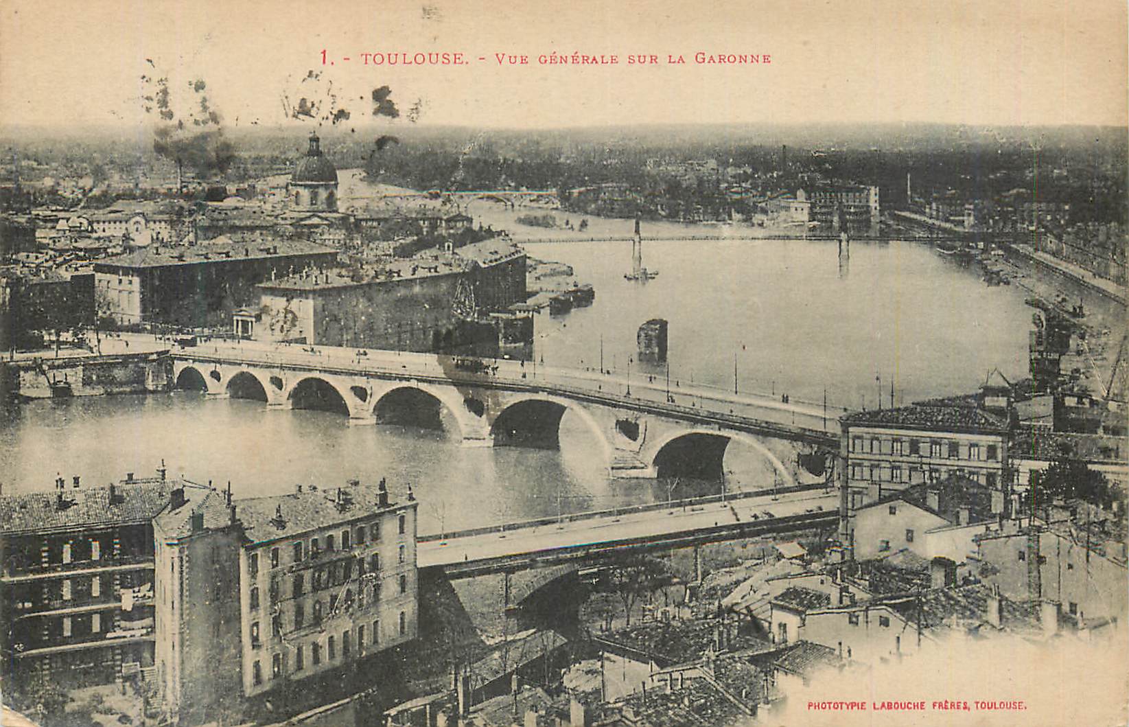 CPA Toulouse vue generale sur la garonne