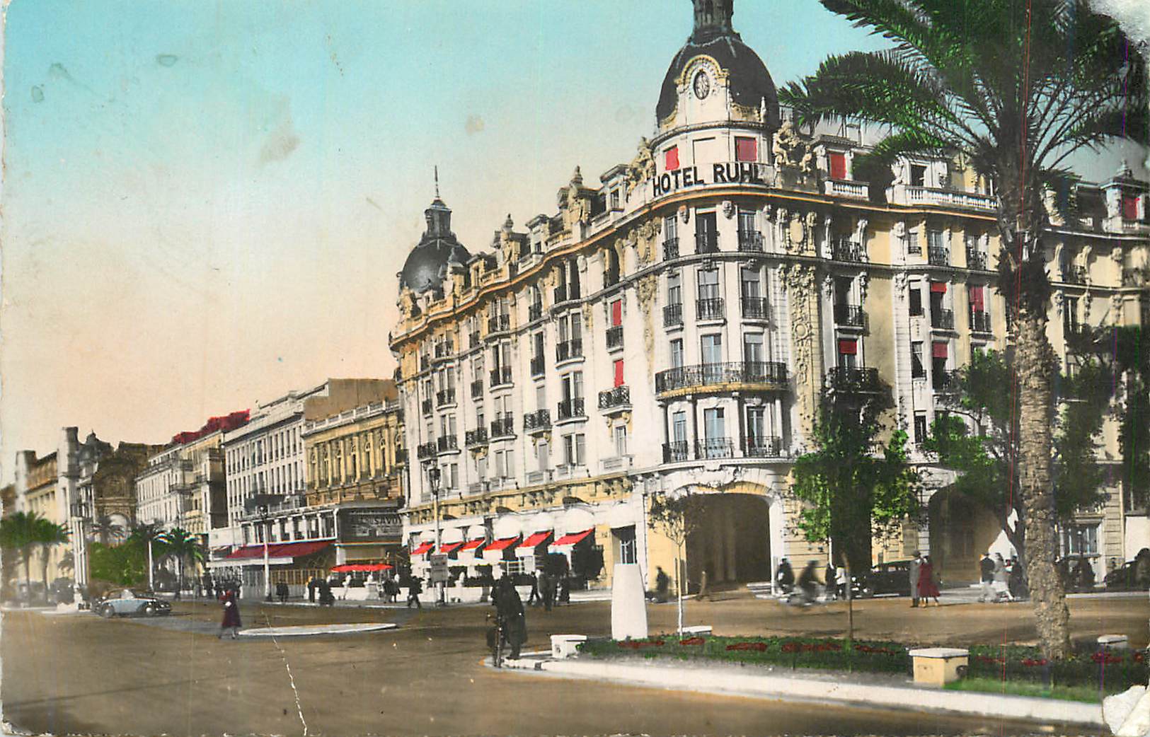 CPM Nice la promenade des anglais et l hotel ruhl